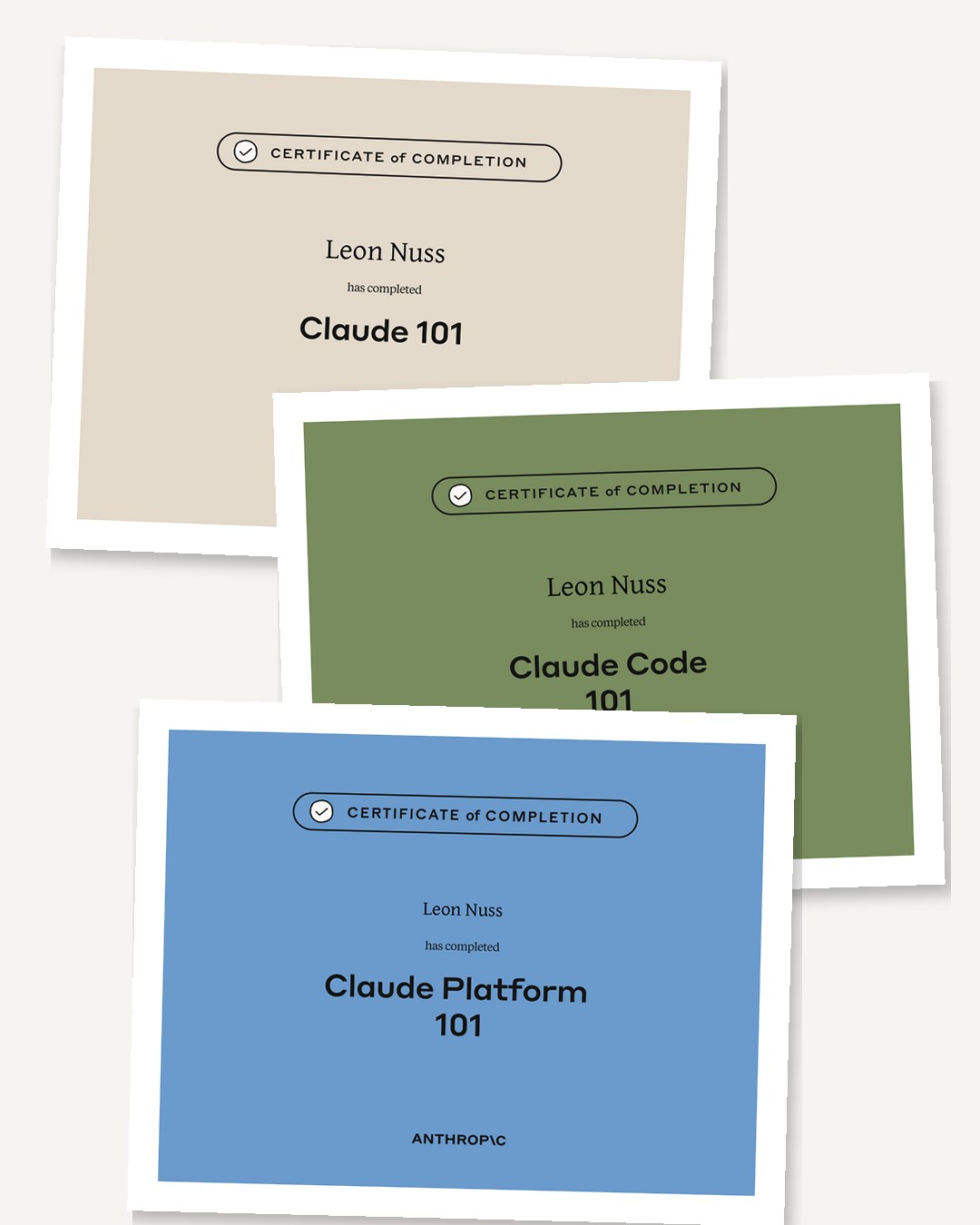 Anthropic-Zertifikate: Claude 101, Claude Code 101 & Claude Platform 101